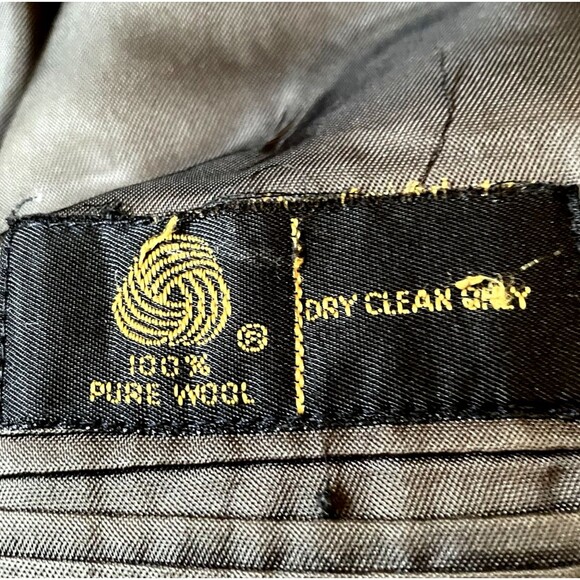 Stanley Blacker Tweed Wool Vintage Sport Coat Gray Check Fleck 42 44 USA - Picture 4 of 16